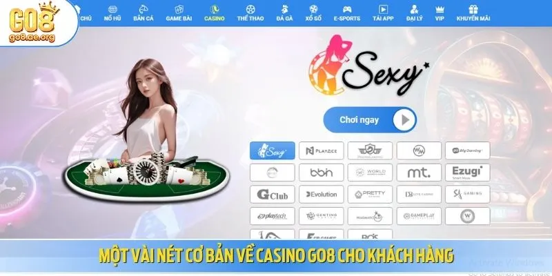 Một vài nét cơ bản về casino Go8 cho khách hàng