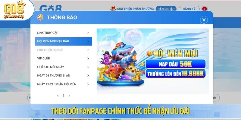 Theo dõi Fanpage chính thức để nhận ưu đãi